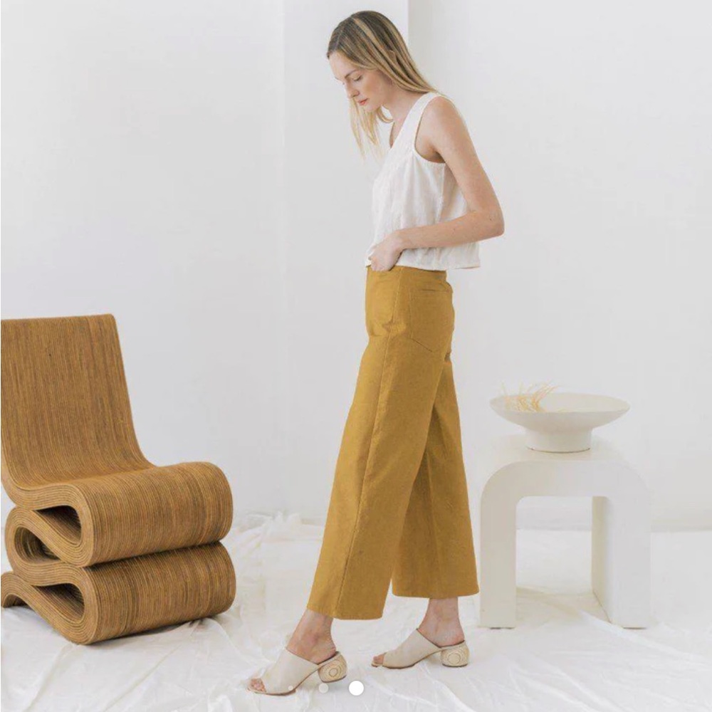 Laude the label cropped wide leg pants 00